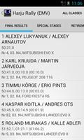 3 Schermata Estonian Rally Results