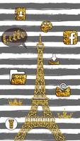 Eiffel Tower Gold Theme ảnh chụp màn hình 1