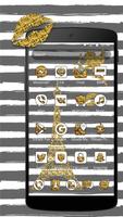 Eiffel Tower Gold Theme syot layar 2