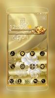 Golden Butterfly Flowers Plakat