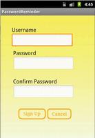 Password Reminder 2013 স্ক্রিনশট 1