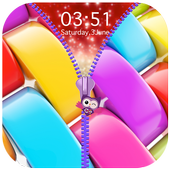Colorful Zipper Lock Screen icon