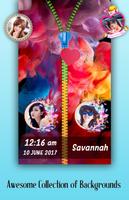 Colorful Smoke Zipper Lock Screen Affiche