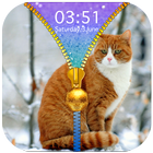 Cat Zipper Lock Screen icono