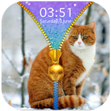 Cat Zipper Lock Screen icône