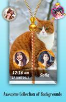 Cat Zipper Lock Screen Poster