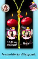 Candles Zipper Lock Screen plakat