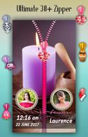 Candles Zipper Lock Screen syot layar 3