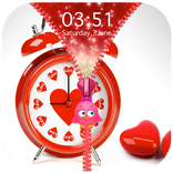 Clock Zipper Lock Screen