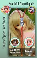 Cute Doll Zipper Lock Screen syot layar 2