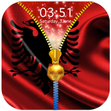 ikon Albania Flag Zipper Lock Scree