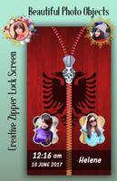 Albania Flag Zipper Lock Scree ภาพหน้าจอ 2