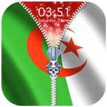 Algeria Flag Zipper Lock Scree