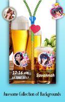 Beer Zipper Lock Screen постер