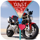 Bike Zipper Lock Screen icône
