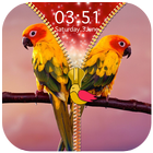 Birds Zipper Lock Screen-icoon