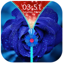 Blue Rose Zipper Lock Screen APK