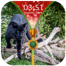 Black Panther Zipper Lock Scre-APK