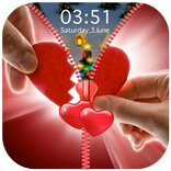 Broken Heart Zipper Lock Scree