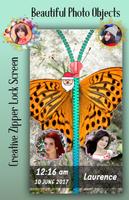 2 Schermata Butterfly Zipper Lock Screen