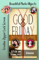 Good Friday Zipper Lock Screen स्क्रीनशॉट 1