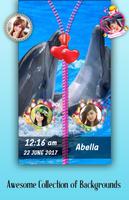 Dolphin Zipper Lock Screen постер