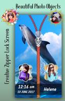 Dolphin Zipper Lock Screen تصوير الشاشة 2