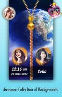 Earth Zipper Lock Screen poster