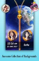Earth Zipper Lock Screen poster