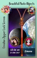 Earth Zipper Lock Screen screenshot 2