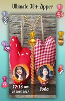 Fluffy Hearts Zipper Lock Screen স্ক্রিনশট 3