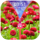 Flowers Zipper Lock Screen simgesi
