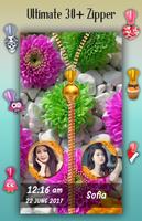 Flowers Zipper Lock Screen Ekran Görüntüsü 3