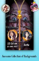 Horror Zipper Lock Screen Affiche