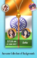 Indian Flag Zipper Lock Screen penulis hantaran