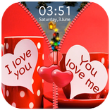 Love Zipper Lock Screen