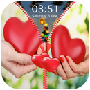 APK Love Heart Zipper Lock Screen