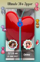 Love Heart Zipper Lock Screen скриншот 3