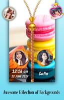 Macaron Zipper Lock Screen Plakat