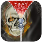 Skull Zipper Lock Screen icono