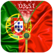 Portugal Flag Zipper Lock Scre