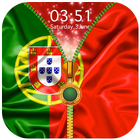 Portugal Flag Zipper Lock Scre icône