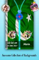 Pakistan Flag Zipper Lock Scre Affiche