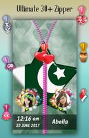 Pakistan Flag Zipper Lock Scre 截图 3
