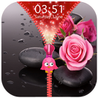 Pink Rose Zipper Lock Screen आइकन