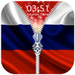 Russia Flag Zipper Lock Screen