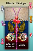 Russia Flag Zipper Lock Screen تصوير الشاشة 3