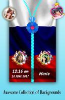 Russia Flag Zipper Lock Screen Affiche