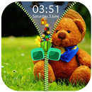 Teddy Bear Zipper Lock Screen APK