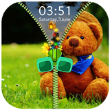 آیکون‌ Teddy Bear Zipper Lock Screen